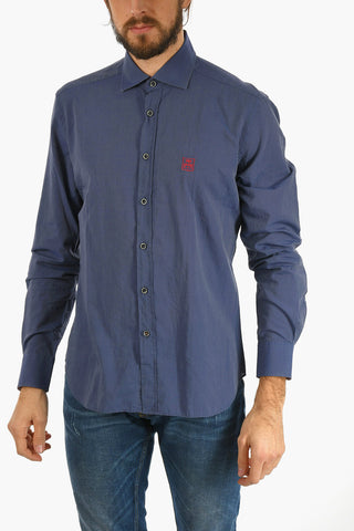 ID Hopsack Cotton Shirt with Standard Collar