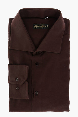 Camicia in Misto Cashmere con Collo Francese
