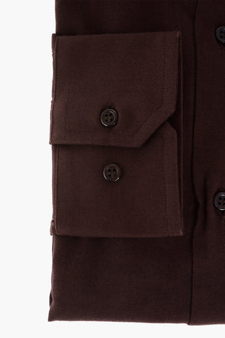 Camicia in Misto Cashmere con Collo Francese