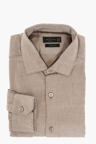 ID Camicia SLIM FIT in Cotone Hopsack