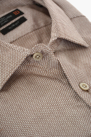 ID Camicia SLIM FIT in Cotone Hopsack