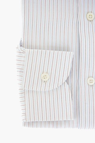 Camicia Gessata in Cotone Twill