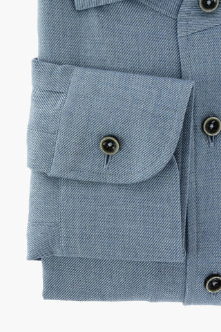 ID Twill Cotton Shirt with Breast-pocket and Embroidered Logo