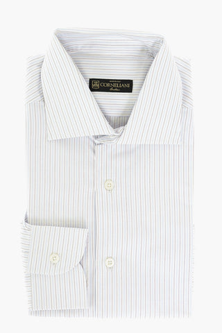 Camicia Gessata in Cotone Twill
