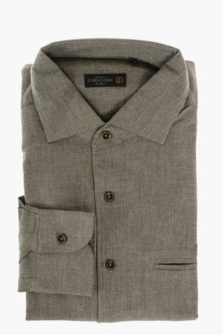 ID Camicia in Cotone Herringbone con Taschino