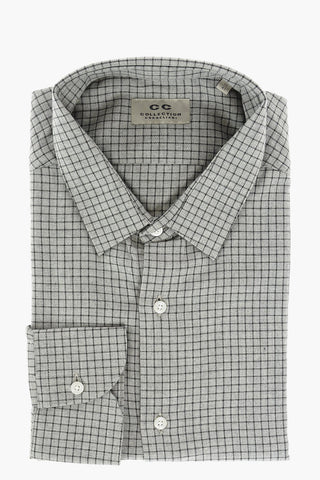 CC COLLECTION Camicia Graph Check con Collo Francese