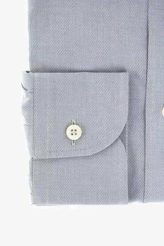 Camicia in Cotone Twill con Collo Francese