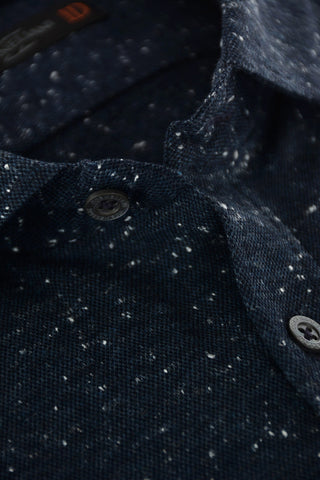 ID Fil à Fil Fabric Shirt with Embroidered Logo