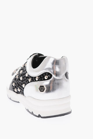 sneakers GENEVE in pelle con strass