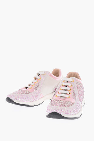 suede leather rhinestone embellished KLARISSA sneakers