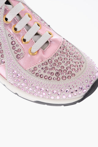 suede leather rhinestone embellished KLARISSA sneakers