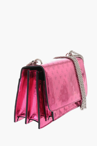 mini borsa DALIA a spalla in pelle con PP all over