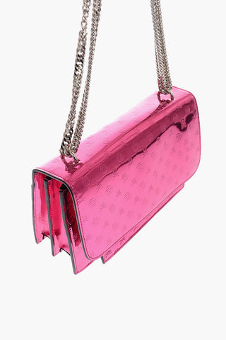 mini borsa DALIA a spalla in pelle con PP all over