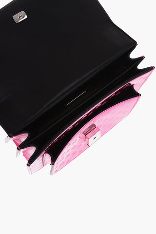 mini borsa DALIA a spalla in pelle con PP all over