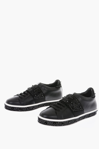 leather ALEKSANDROV sneakers with jewels
