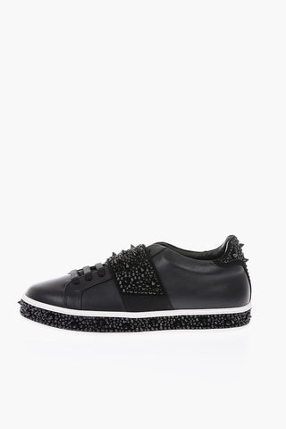 leather ALEKSANDROV sneakers with jewels
