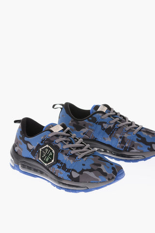 sneakers runner camouflage con suola air bubble