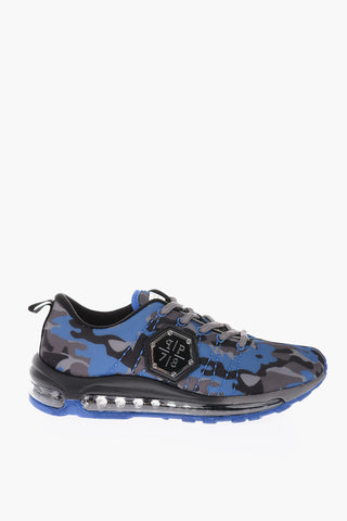 sneakers runner camouflage con suola air bubble