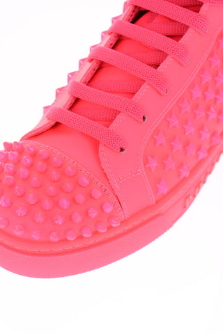 leather studded fluo PAUL high-top sneakers