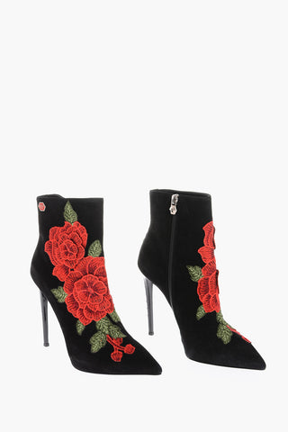 12cm Suede leather embroidered EVA Booties