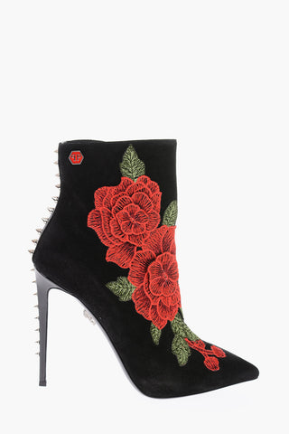12cm Suede leather embroidered EVA Booties