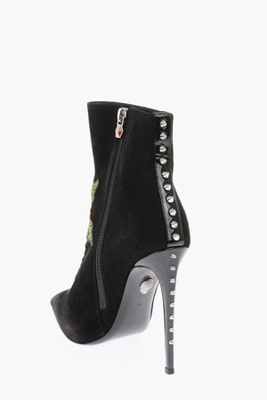12cm Suede leather embroidered EVA Booties