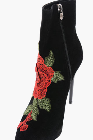 12cm Suede leather embroidered EVA Booties