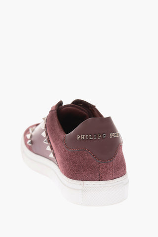 Leather Sneakers with Studs