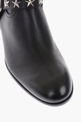 leather studs TOM Ankle boots with zip closure