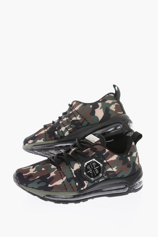 camouflage sneakers with air bubble sole