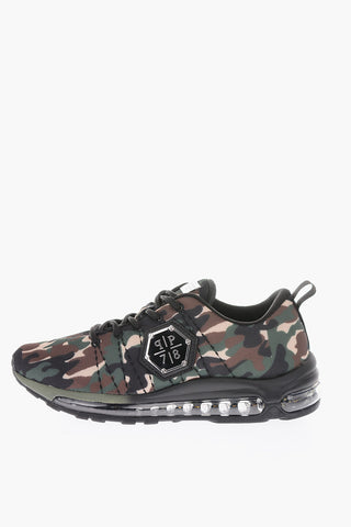 camouflage sneakers with air bubble sole