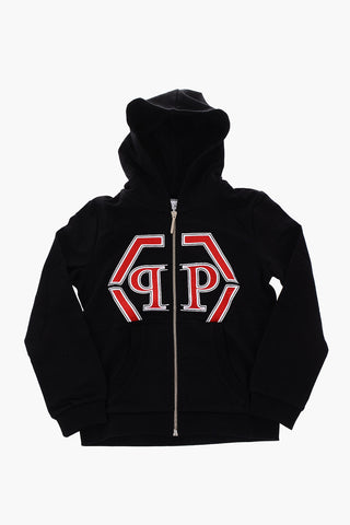 embroidered Statement sweatshirt with hood