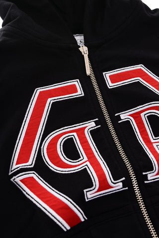 embroidered Statement sweatshirt with hood