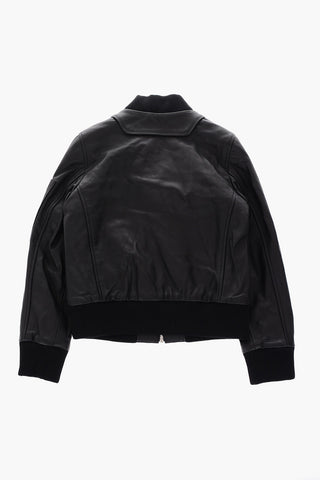 leather ARMY bomber