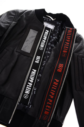 leather ARMY bomber