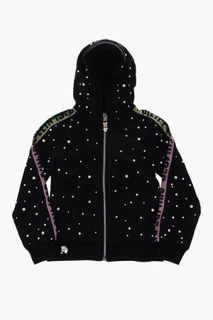 hooded sweatshirt with zip closure