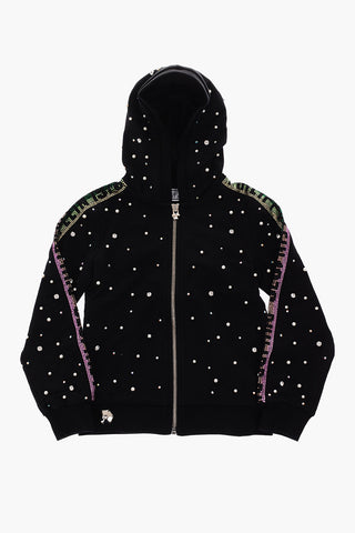 hooded sweatshirt with zip closure