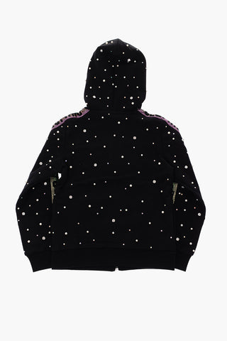 hooded sweatshirt with zip closure