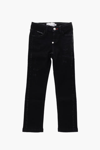 Slim Fit Crystal side jeans