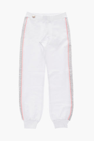 rhinestone embellished jogger pants