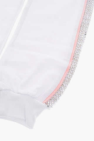 rhinestone embellished jogger pants