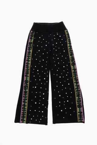 rhinestone embellished and Beads PP1978 jogging pants
