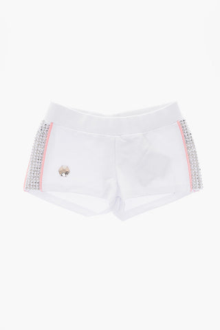 rhinestone embellished shorts