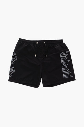 drawstring waist GOTHIC PLEIN swim shorts