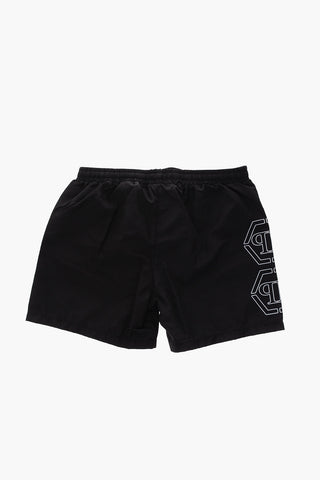 drawstring waist GOTHIC PLEIN swim shorts