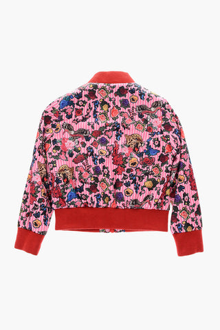 printed DAHLIA Bomber