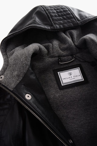 Leather ALWIN Jacket with hood
