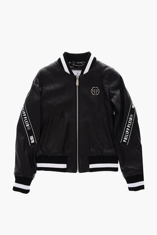 Leather TM Bomber