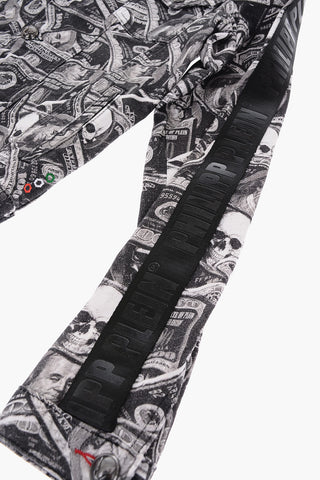 Denim all over printed Statement overshirt