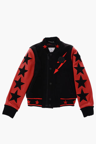 bomber Thunder con manica in pelle
